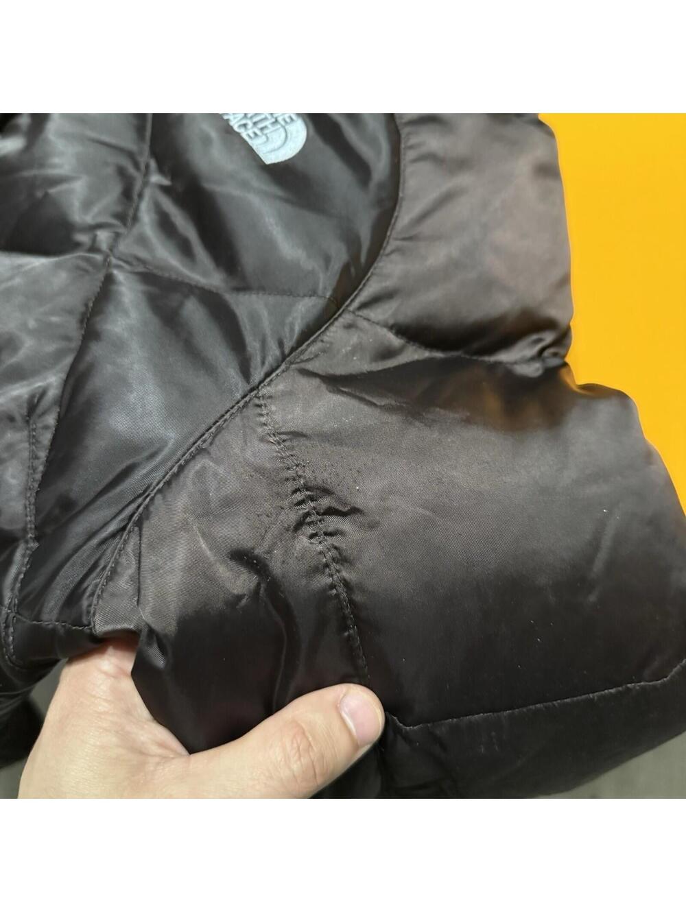 The North Face 550 Puffer Jacket Dark Brown Quilted Goose Down Women’s Small - Picture 4 of 12